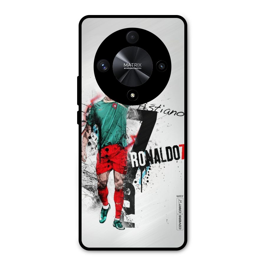 Ronaldo In Portugal Jersey Metal Back Case for Honor X9b