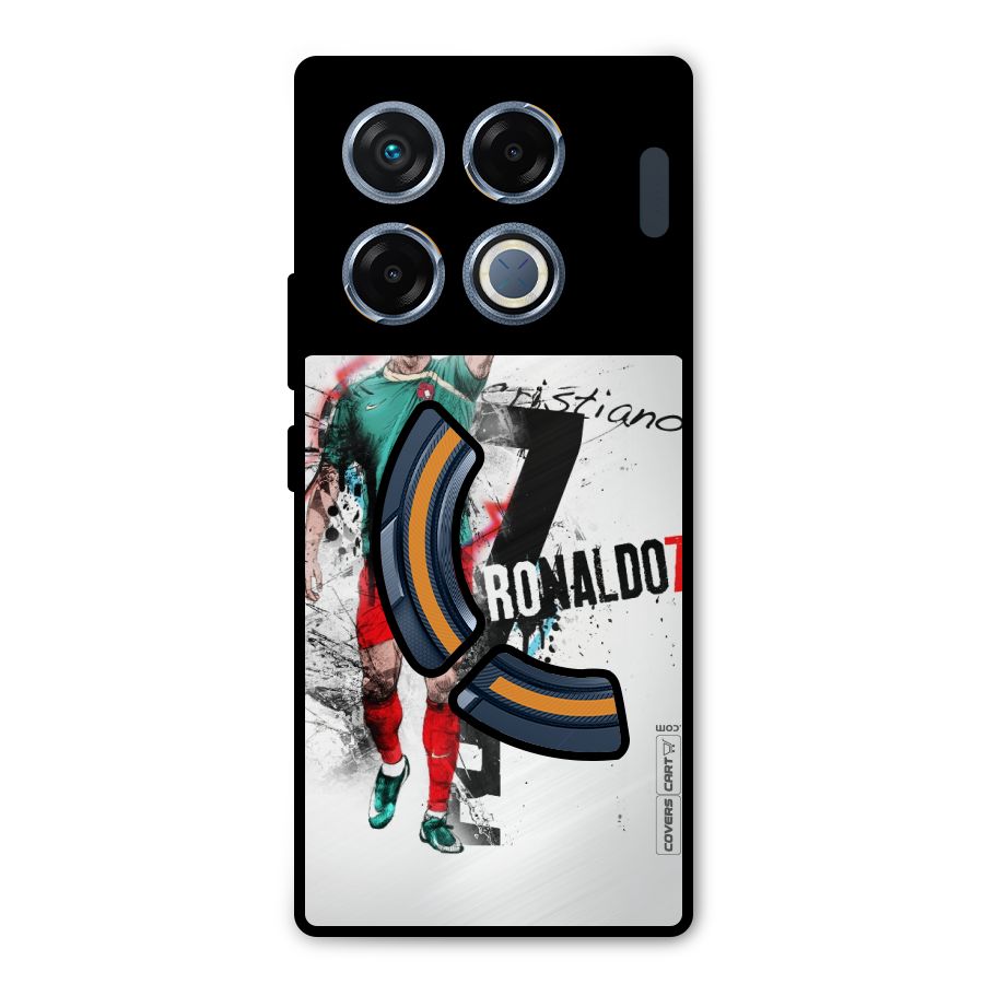 Ronaldo In Portugal Jersey Metal Back Case for Infinix GT 20 Pro