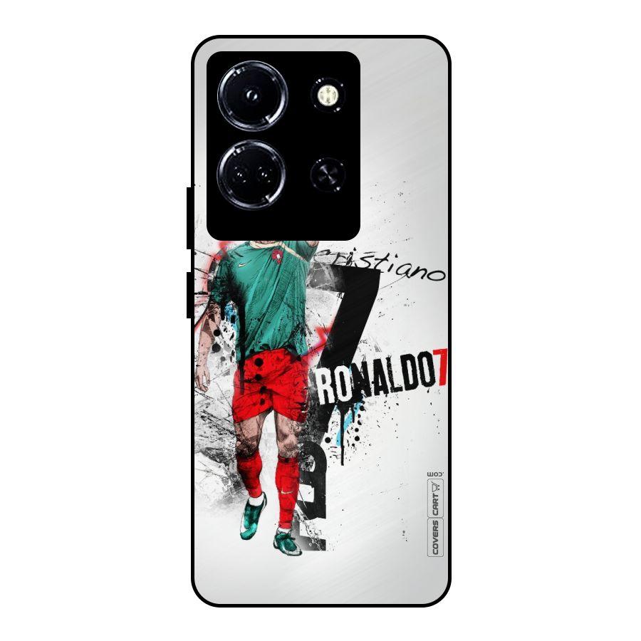 Ronaldo In Portugal Jersey Metal Back Case for Infinix Note 30 5G