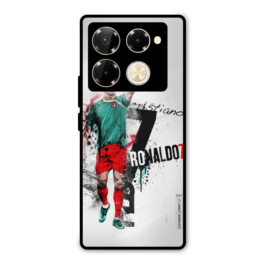 Ronaldo In Portugal Jersey Metal Back Case for Infinix Note 40 Pro Plus