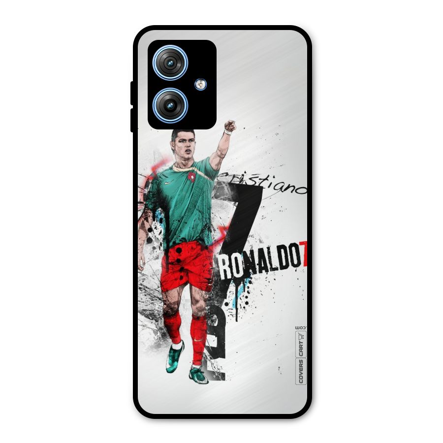 Ronaldo In Portugal Jersey Metal Back Case for Moto G54