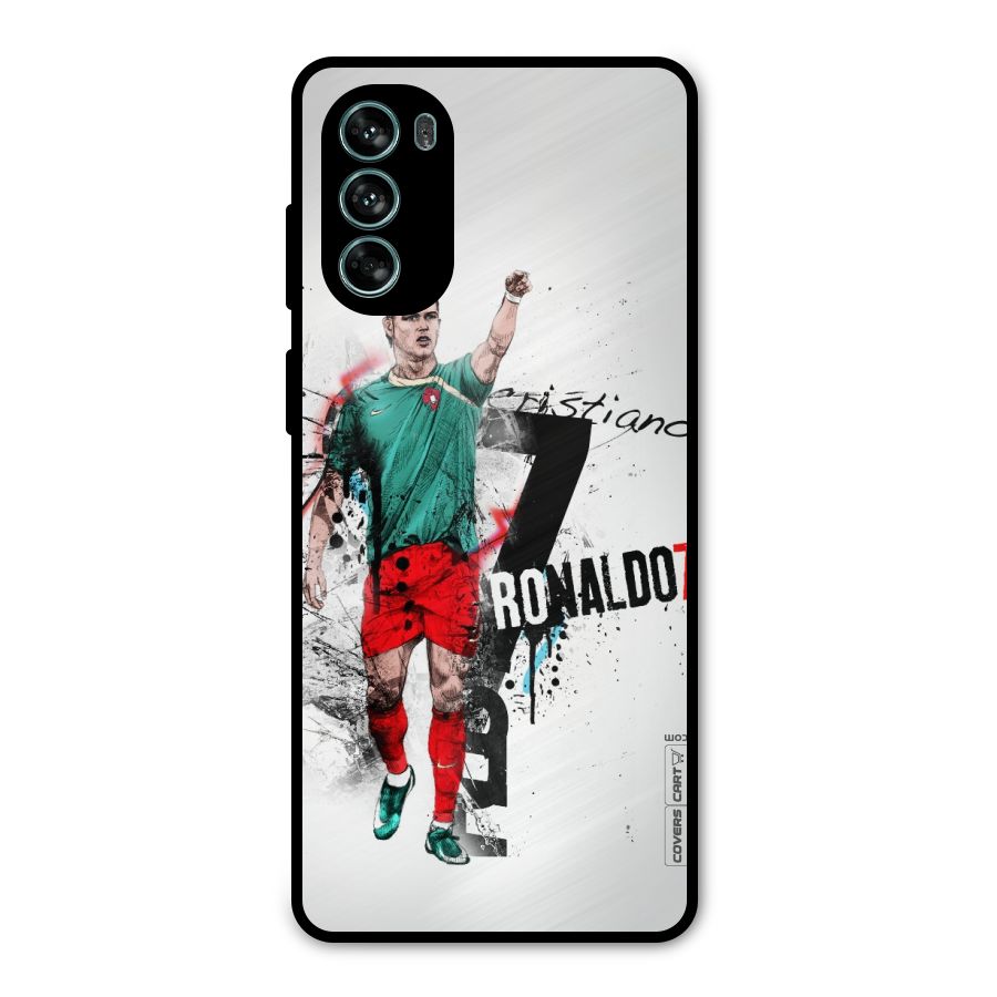 Ronaldo In Portugal Jersey Metal Back Case for Moto G62