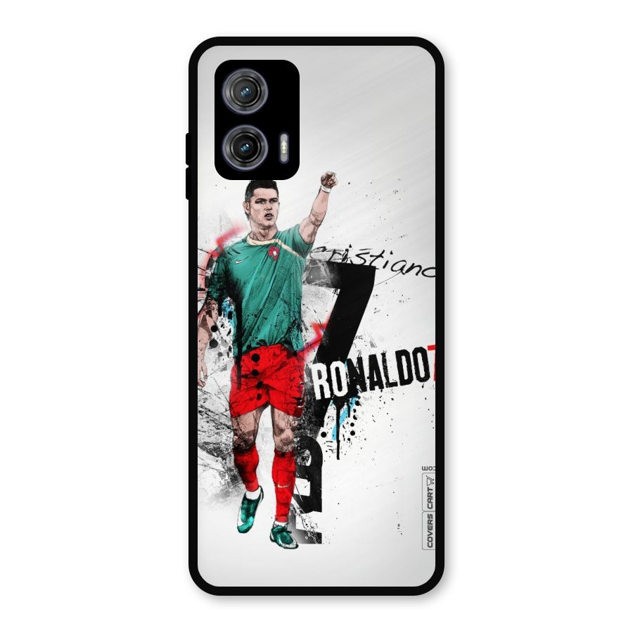 Ronaldo In Portugal Jersey Metal Back Case for Moto G73