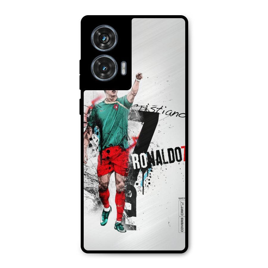 Ronaldo In Portugal Jersey Metal Back Case for Motorola Edge 50 Fusion