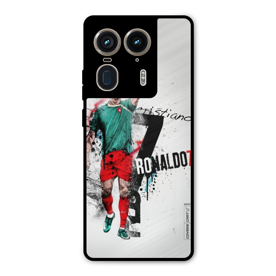 Ronaldo In Portugal Jersey Metal Back Case for Motorola Edge 50 Ultra