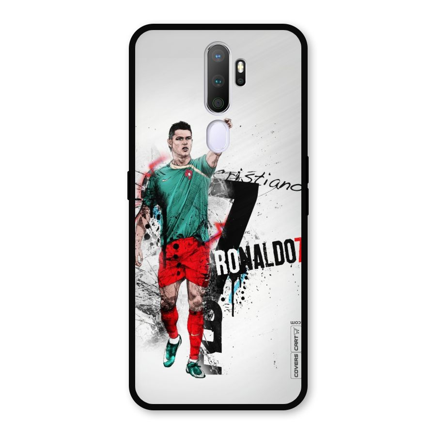 Ronaldo In Portugal Jersey Metal Back Case for Oppo A9 (2020)
