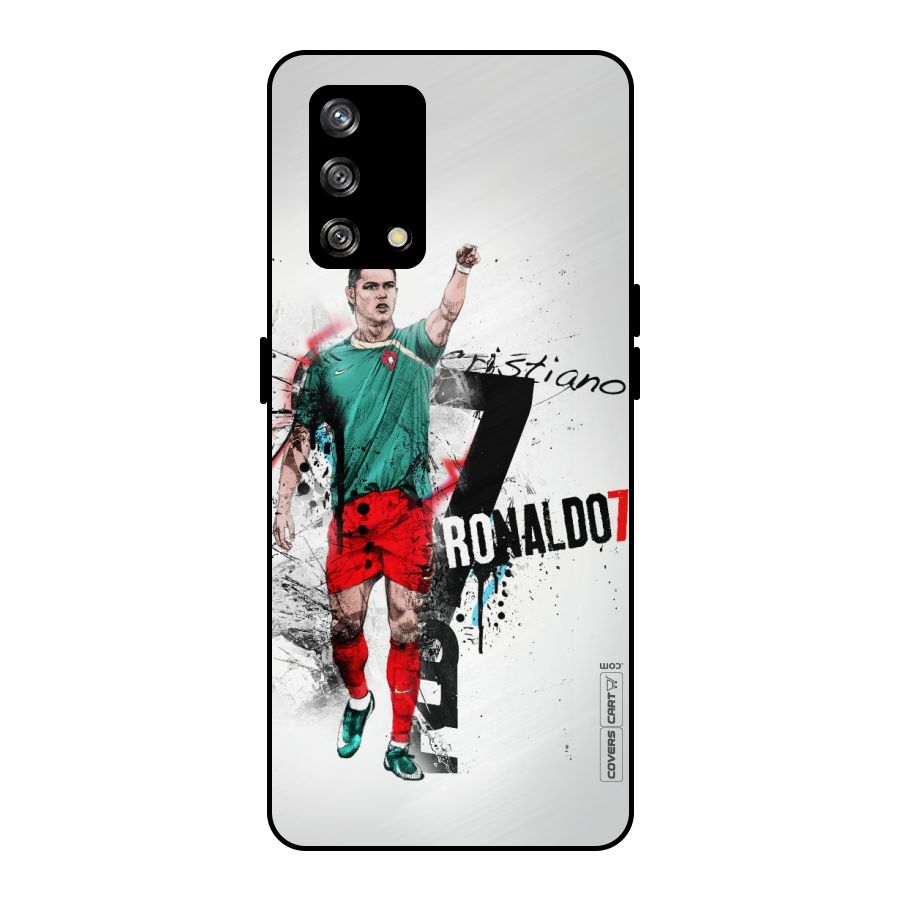 Ronaldo In Portugal Jersey Metal Back Case for Oppo F19