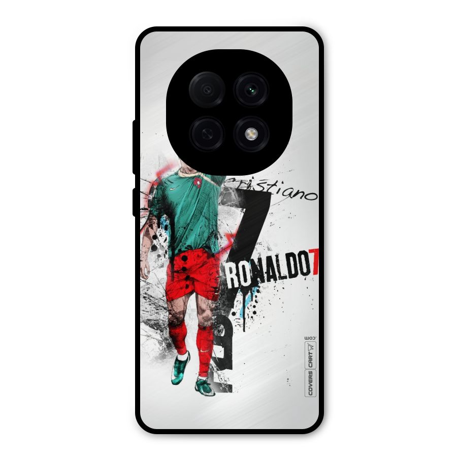 Ronaldo In Portugal Jersey Metal Back Case for Oppo F29 Pro