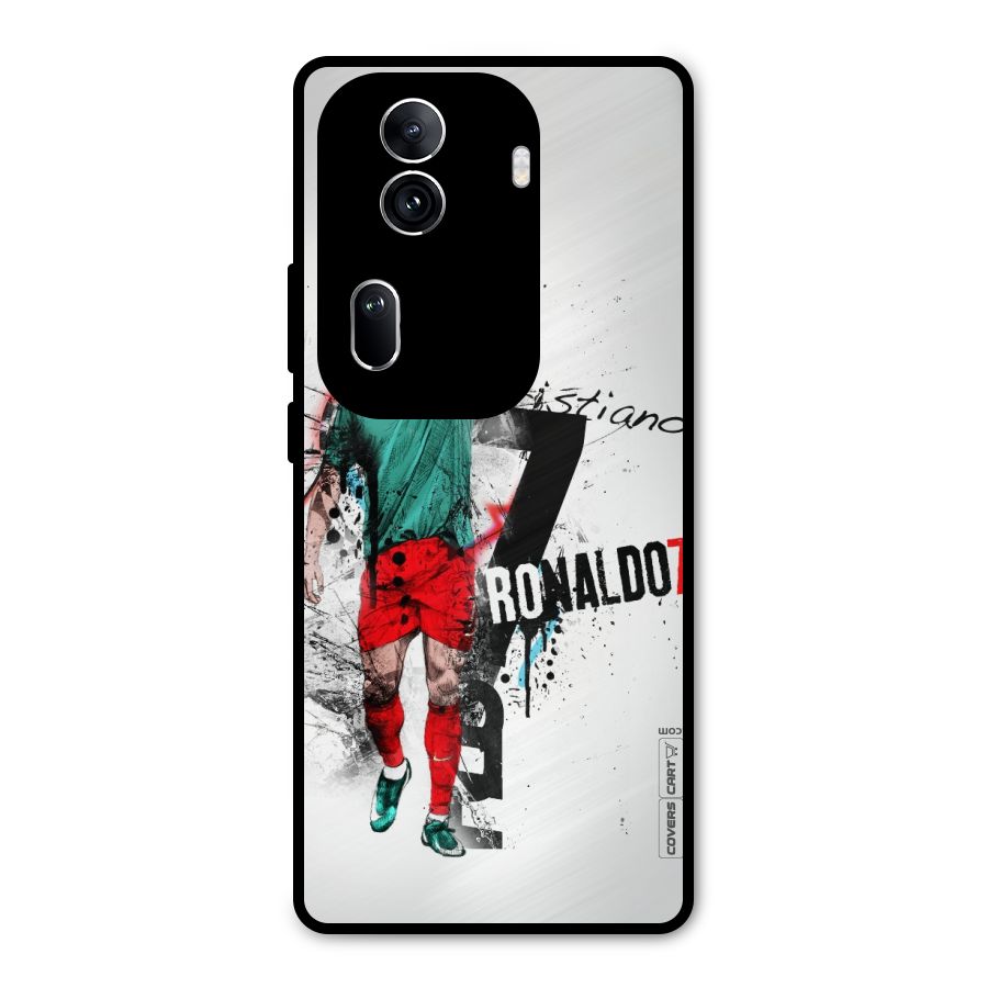 Ronaldo In Portugal Jersey Metal Back Case for Oppo Reno11 Pro 5G