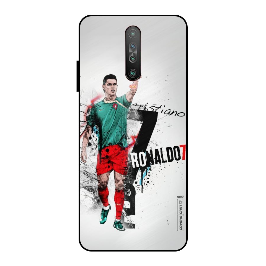 Ronaldo In Portugal Jersey Metal Back Case for Poco X2