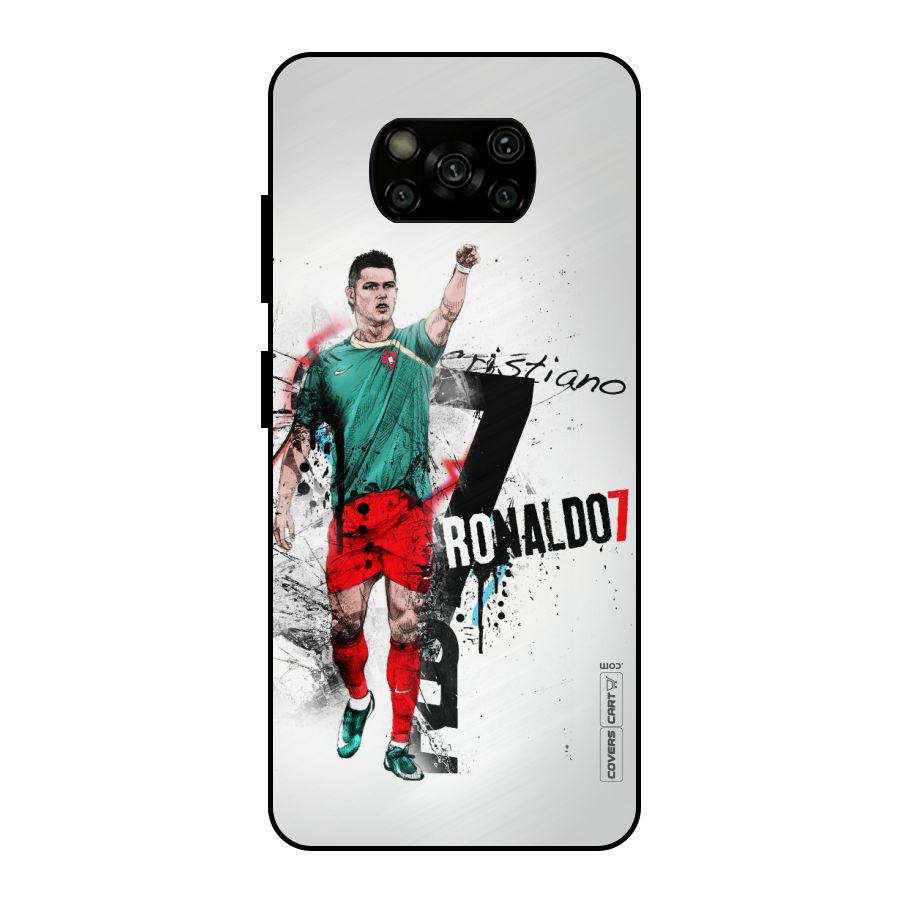 Ronaldo In Portugal Jersey Metal Back Case for Poco X3