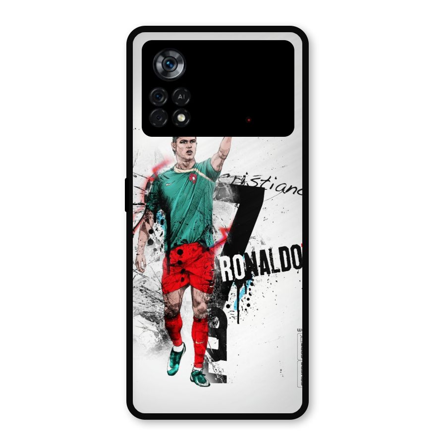 Ronaldo In Portugal Jersey Metal Back Case for Poco X4 Pro 5G