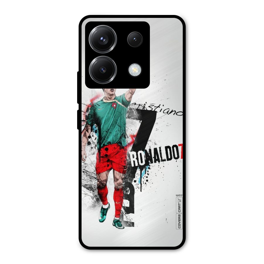 Ronaldo In Portugal Jersey Metal Back Case for Poco X6