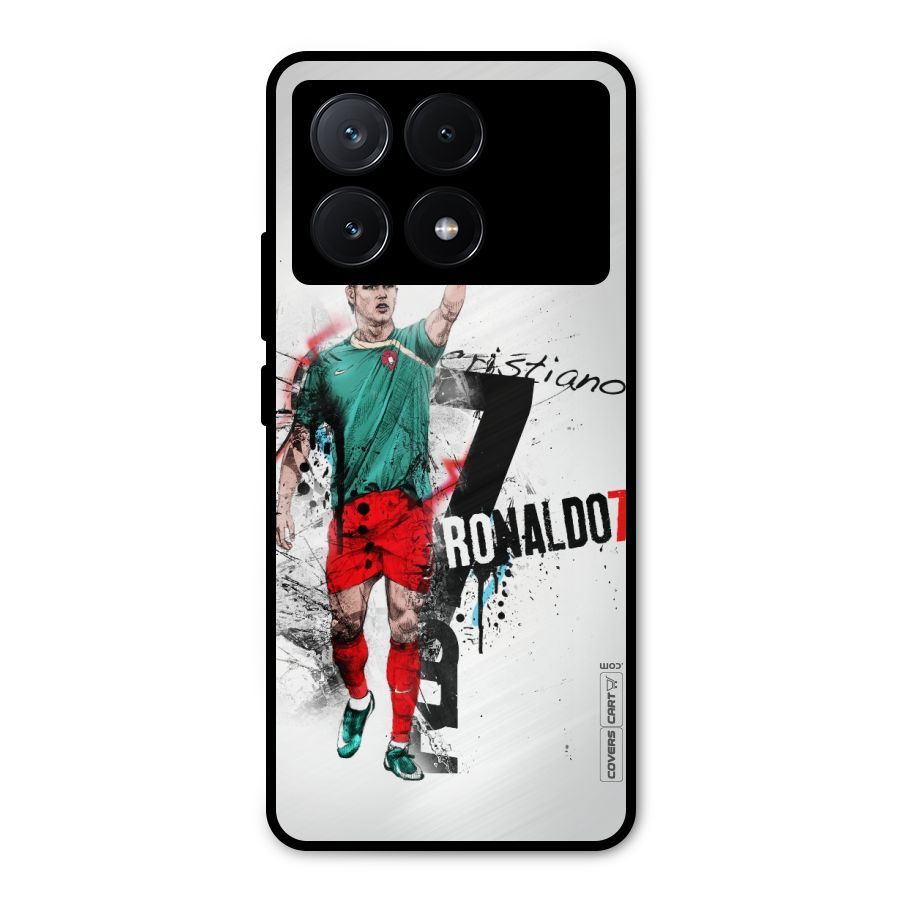Ronaldo In Portugal Jersey Metal Back Case for Poco X6 Pro