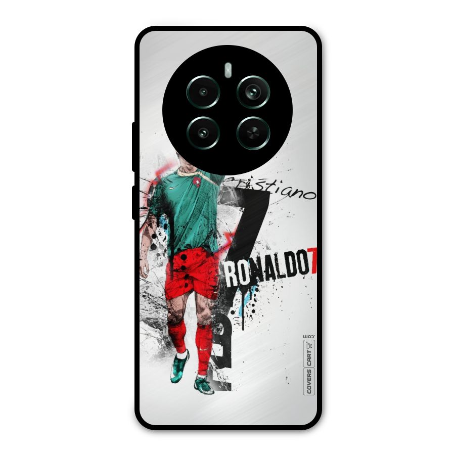 Ronaldo In Portugal Jersey Metal Back Case for Realme 12 Pro Plus