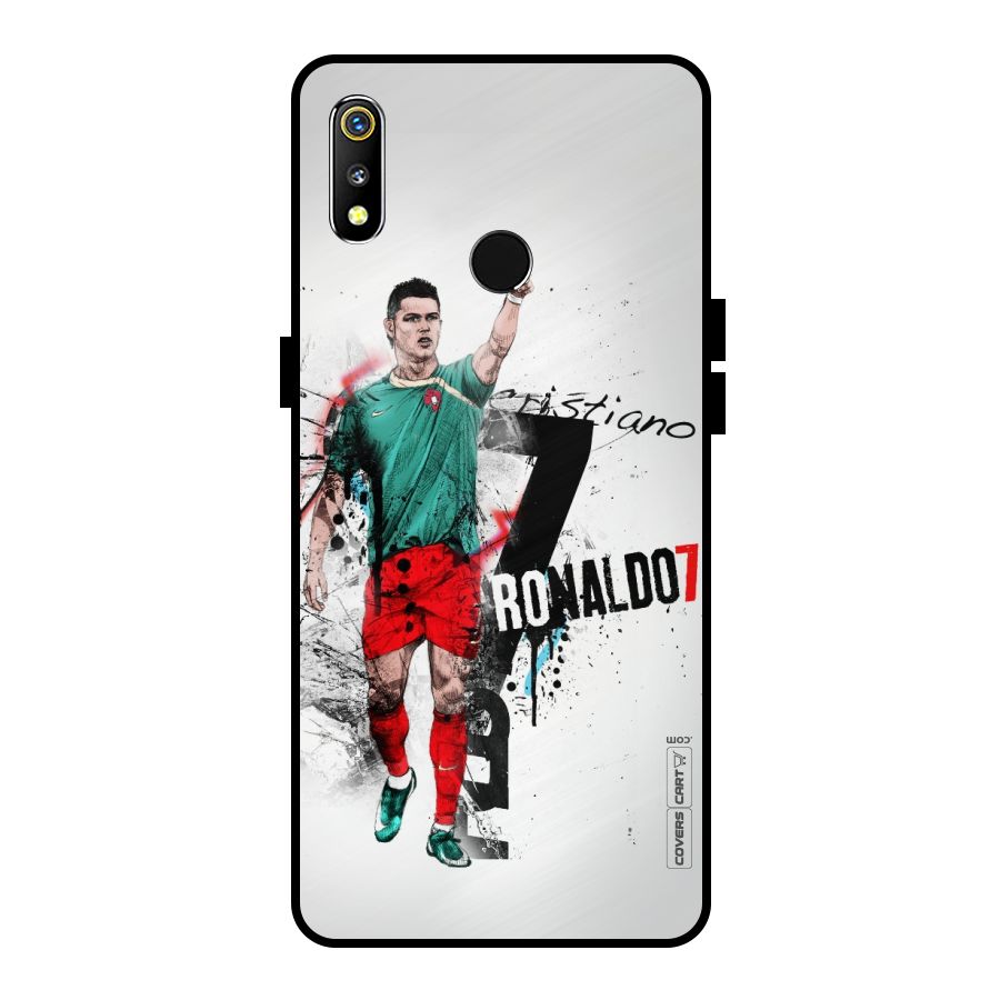 Ronaldo In Portugal Jersey Metal Back Case for Realme 3