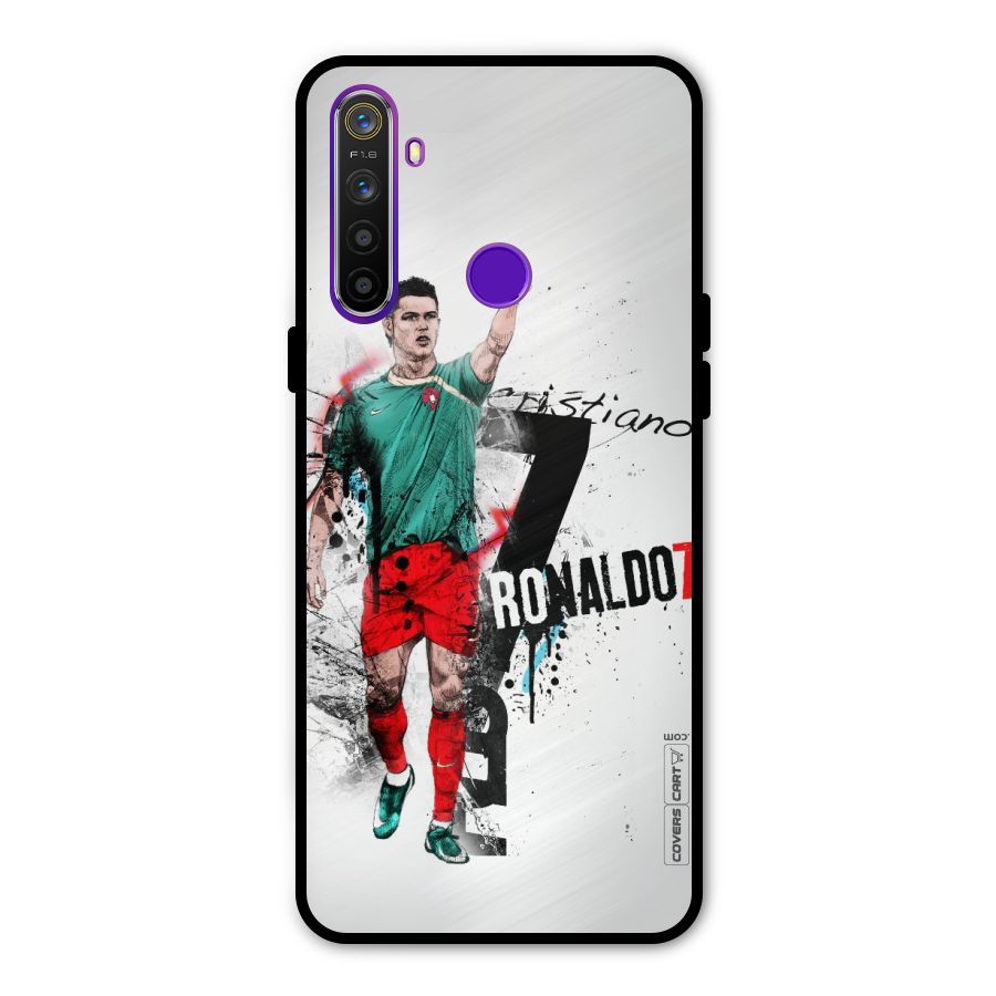 Ronaldo In Portugal Jersey Metal Back Case for Realme 5