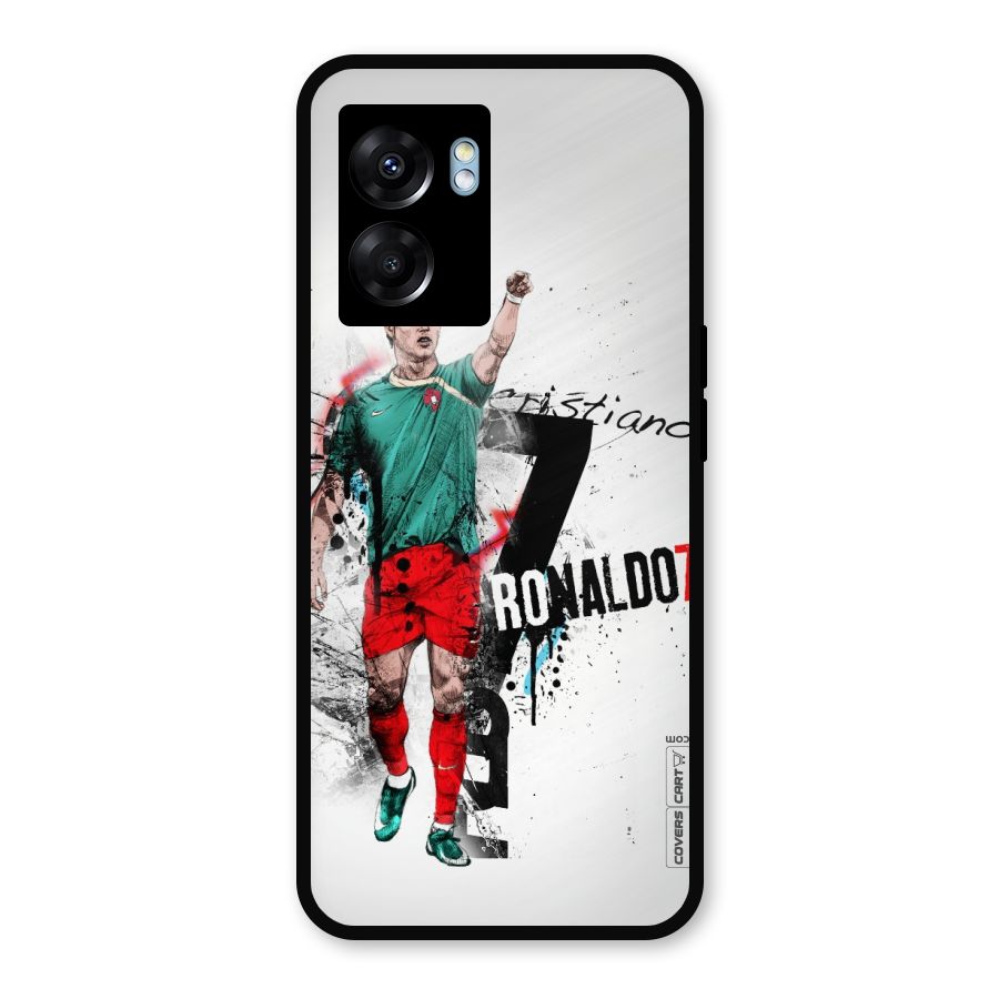Ronaldo In Portugal Jersey Metal Back Case for Realme Narzo 50 5G