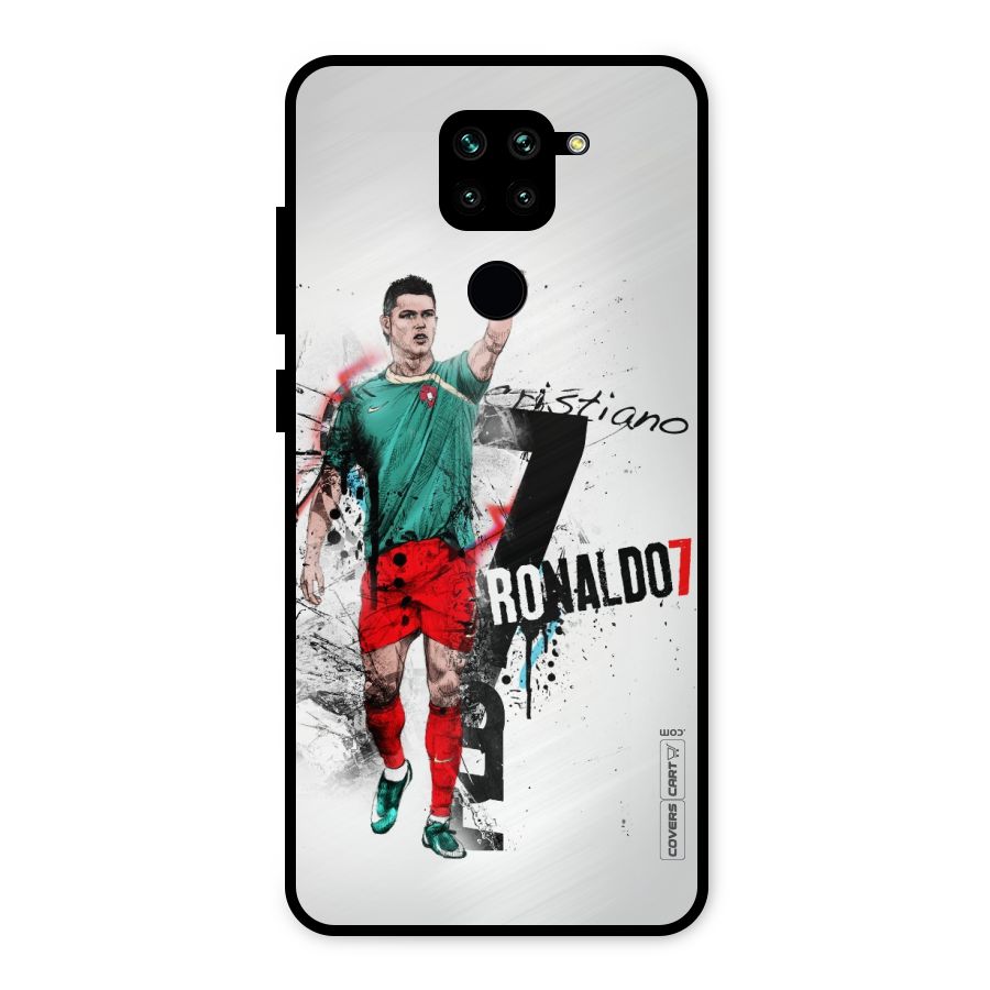 Ronaldo In Portugal Jersey Metal Back Case for Redmi Note 9