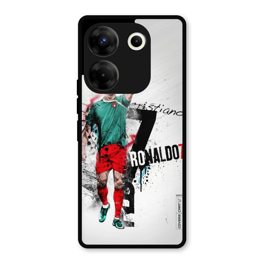 Ronaldo In Portugal Jersey Metal Back Case for Tecno Camon 20 Pro