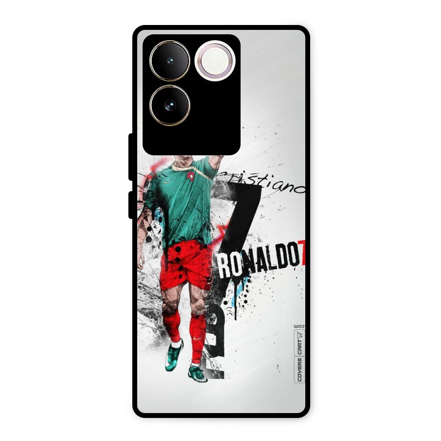 Ronaldo In Portugal Jersey Metal Back Case for Vivo T2 Pro