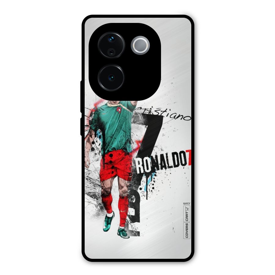 Ronaldo In Portugal Jersey Metal Back Case for Vivo T3 Pro