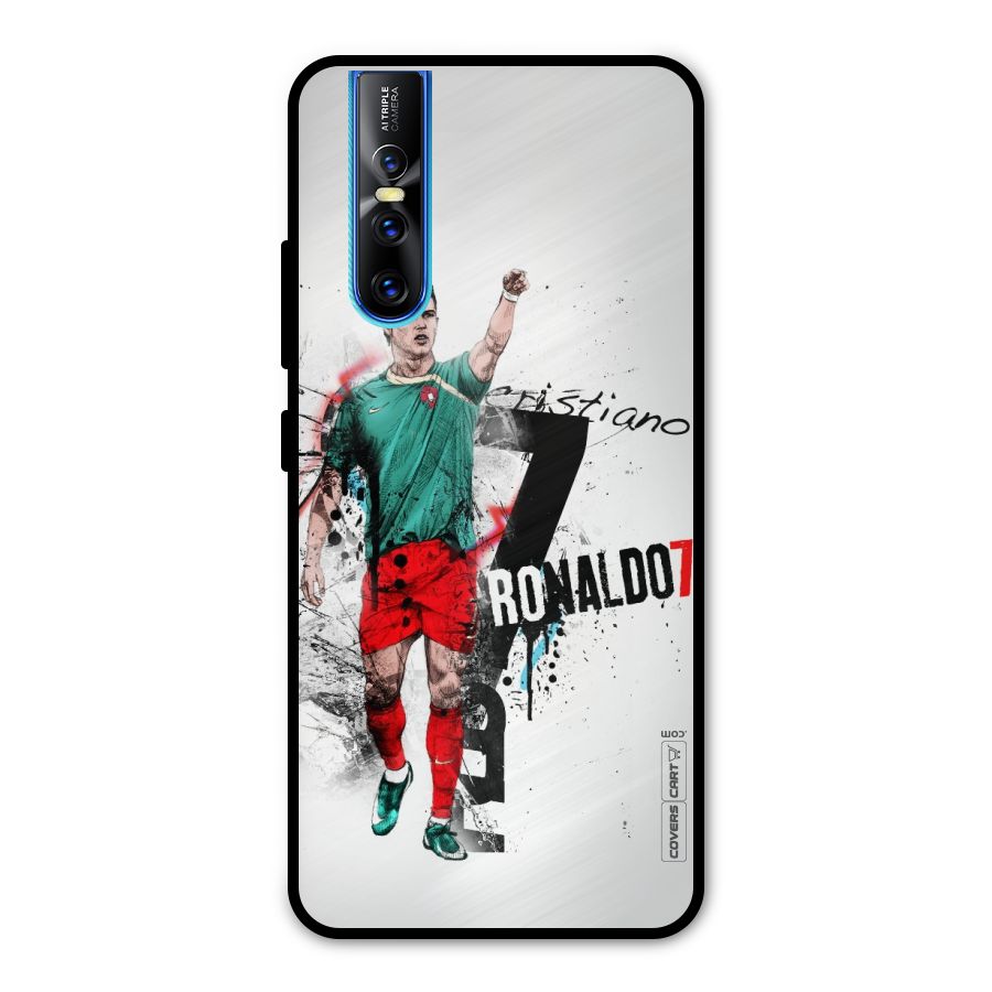 Ronaldo In Portugal Jersey Metal Back Case for Vivo V15 Pro
