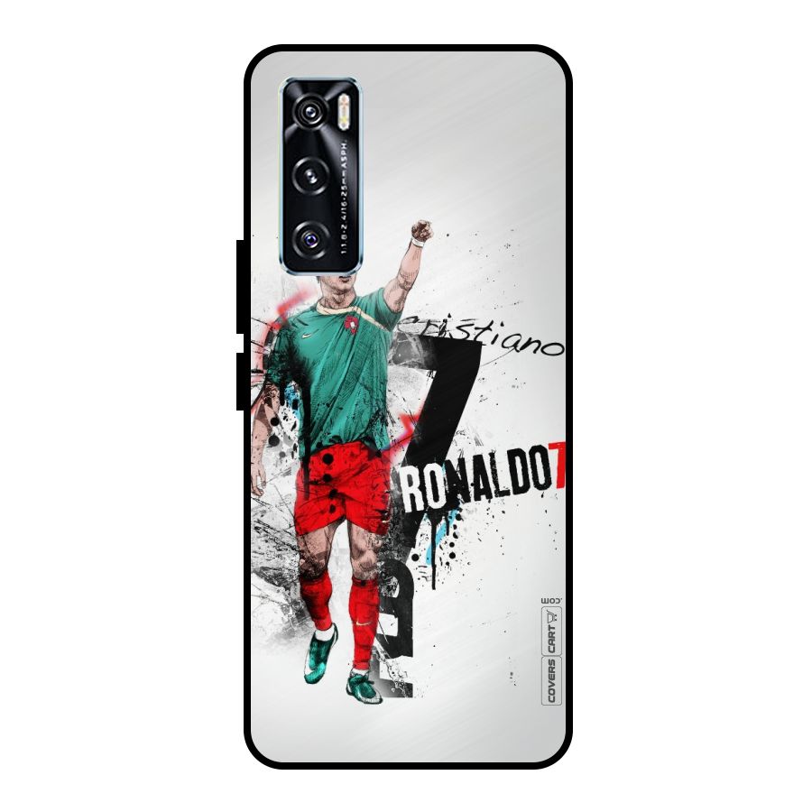 Ronaldo In Portugal Jersey Metal Back Case for Vivo V20 SE