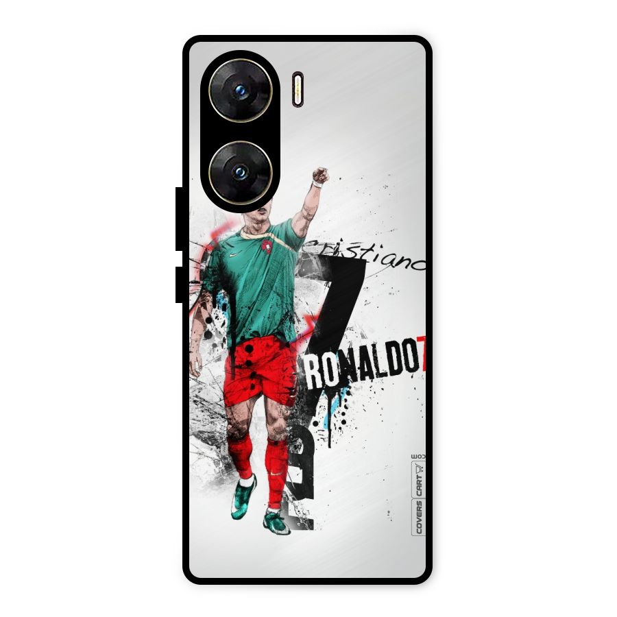 Ronaldo In Portugal Jersey Metal Back Case for Vivo V29e