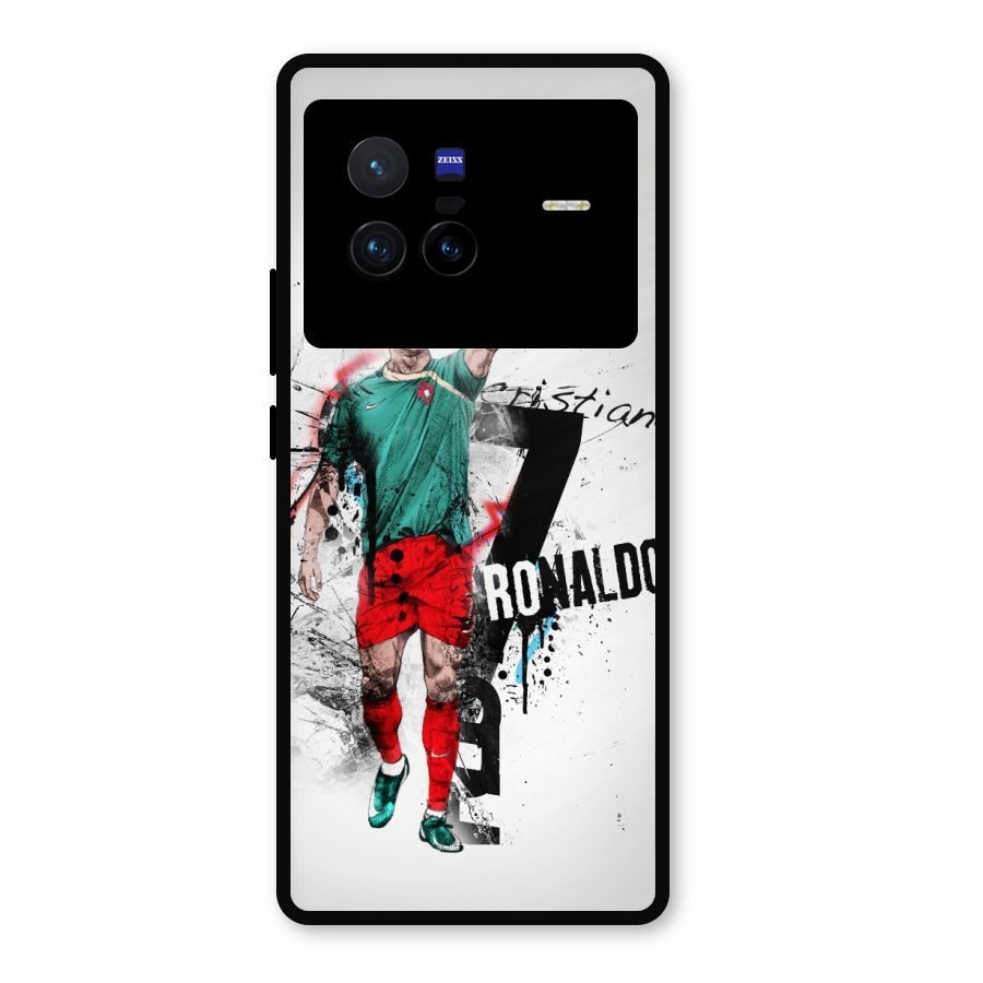 Ronaldo In Portugal Jersey Metal Back Case for Vivo X80