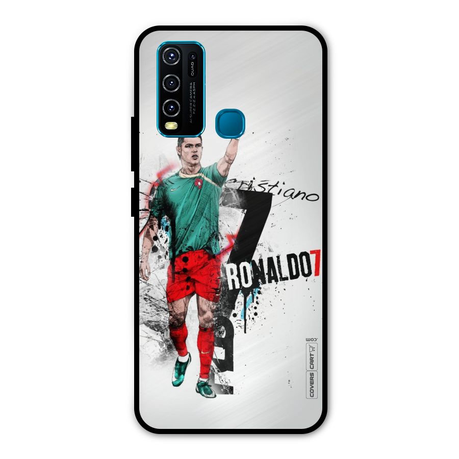 Ronaldo In Portugal Jersey Metal Back Case for Vivo Y30