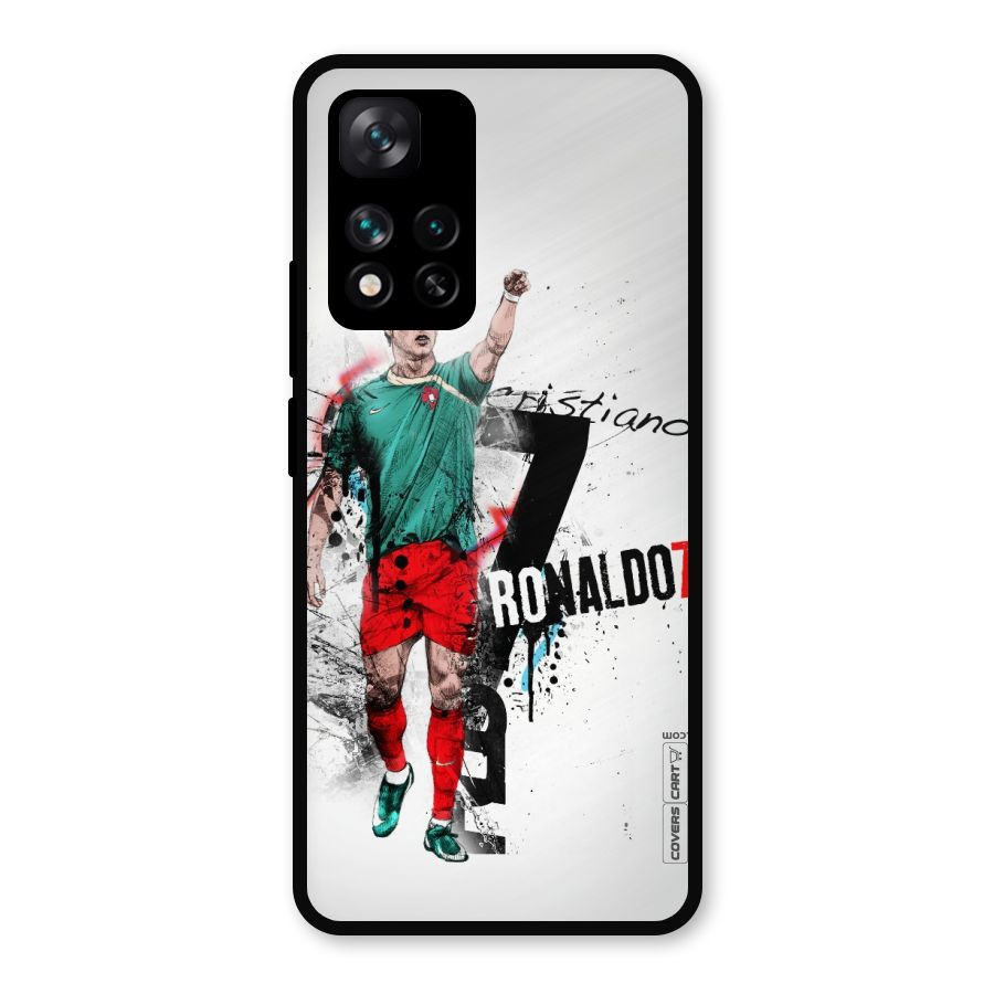 Ronaldo In Portugal Jersey Metal Back Case for Xiaomi 11i Hypercharge 5G