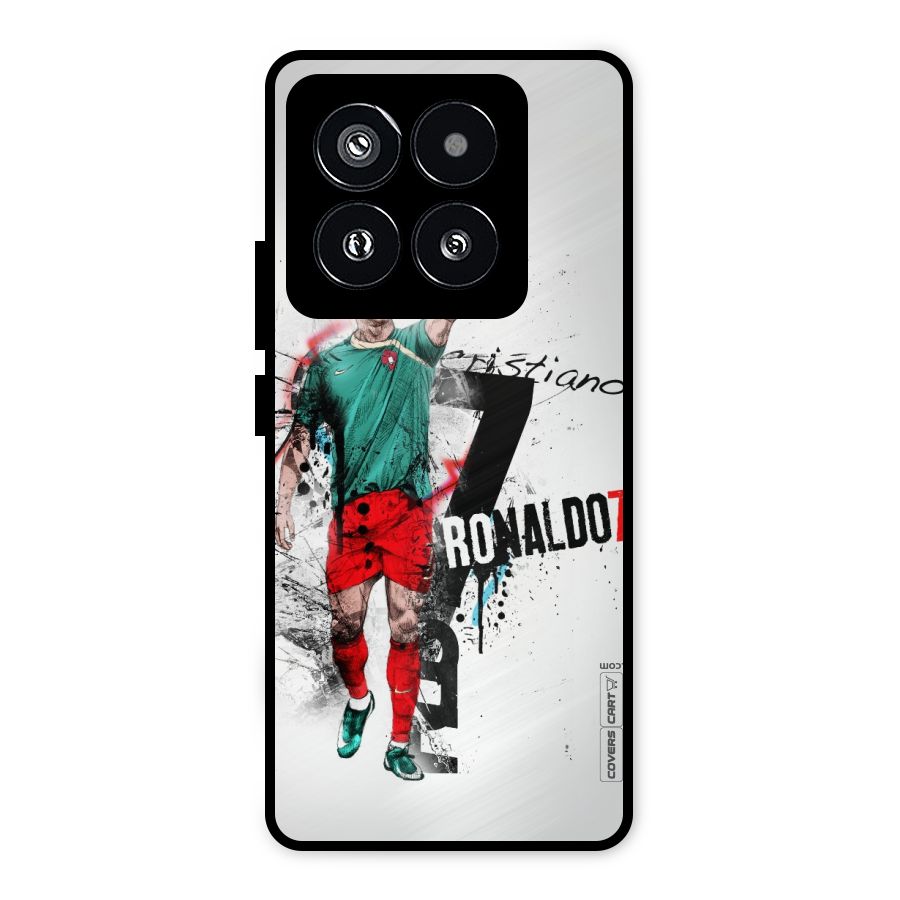 Ronaldo In Portugal Jersey Metal Back Case for Xiaomi 14 Pro