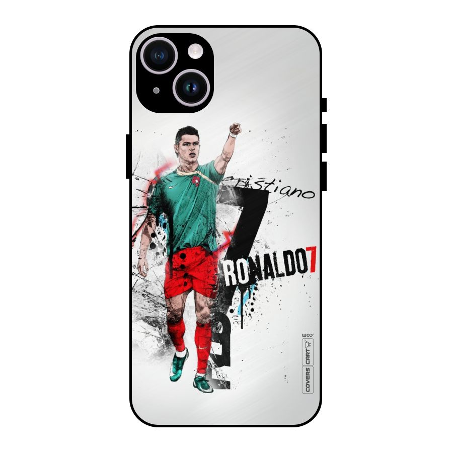 Ronaldo In Portugal Jersey Metal Back Case for iPhone 14 Plus