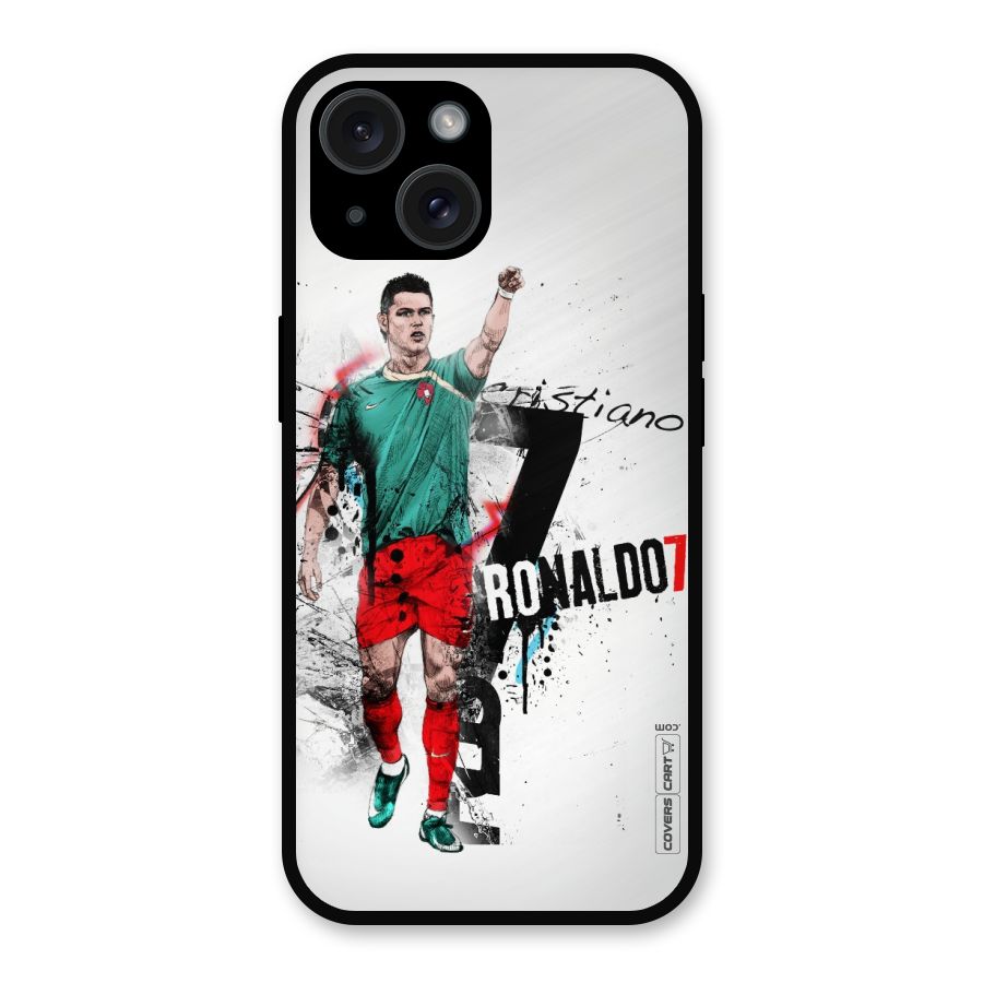 Ronaldo In Portugal Jersey Metal Back Case for iPhone 15