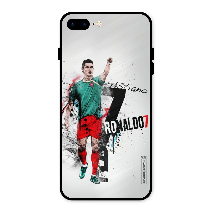 Ronaldo In Portugal Jersey Metal Back Case for iPhone 8 Plus