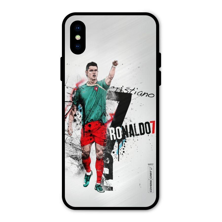 Ronaldo In Portugal Jersey Metal Back Case for iPhone XS