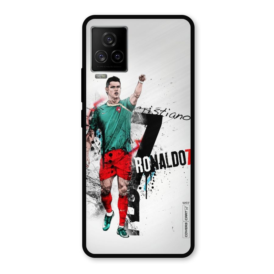 Ronaldo In Portugal Jersey Metal Back Case for iQOO 7 Legend 5G
