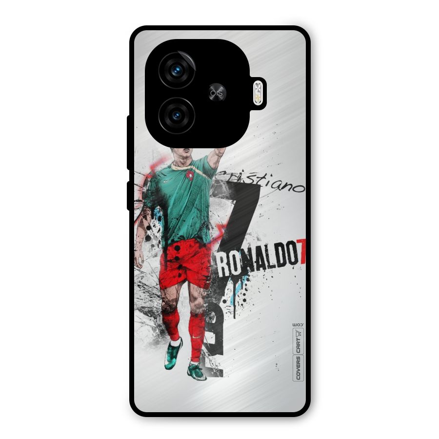 Ronaldo In Portugal Jersey Metal Back Case for iQOO Z9 Turbo