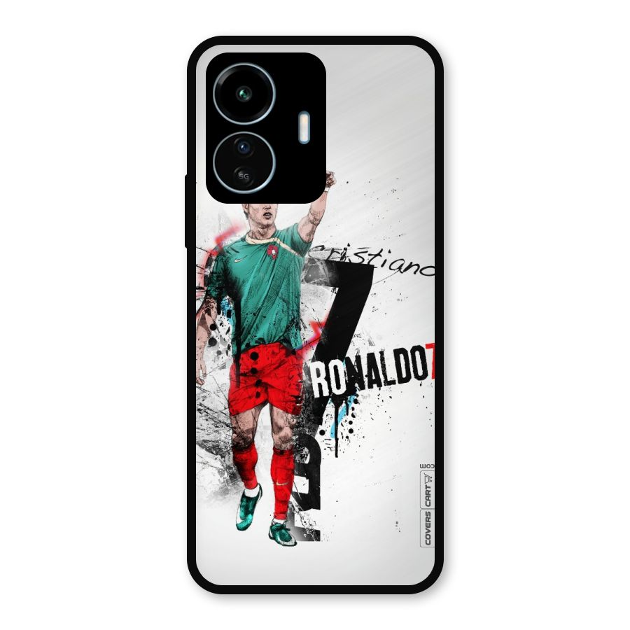Ronaldo In Portugal Jersey Metal Back Case for vivo iQOO Z6 Lite 5G