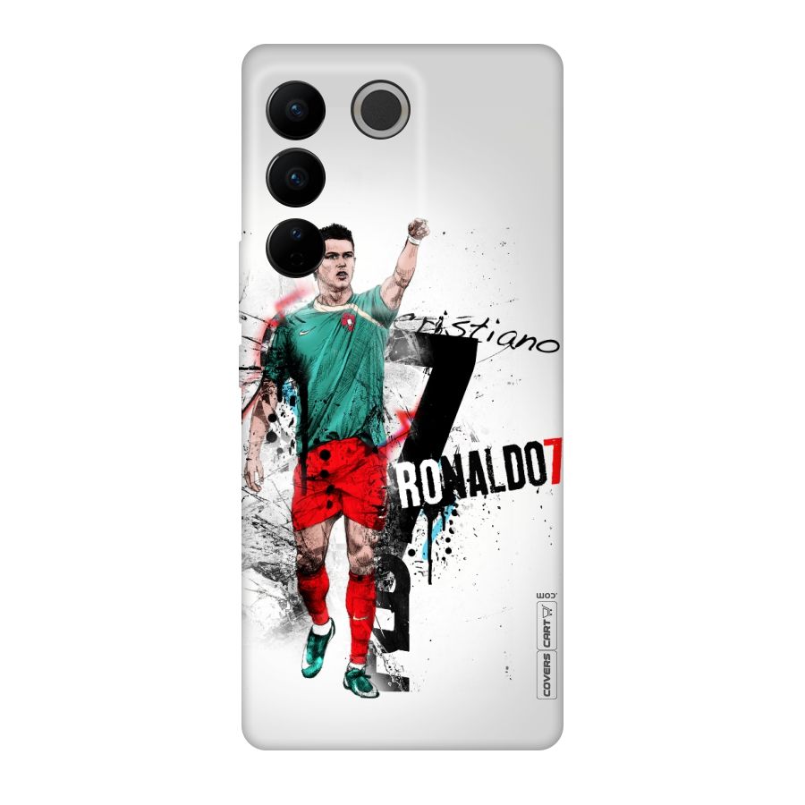Ronaldo In Portugal Jersey Original Polycarbonate Back Case for Vivo V27