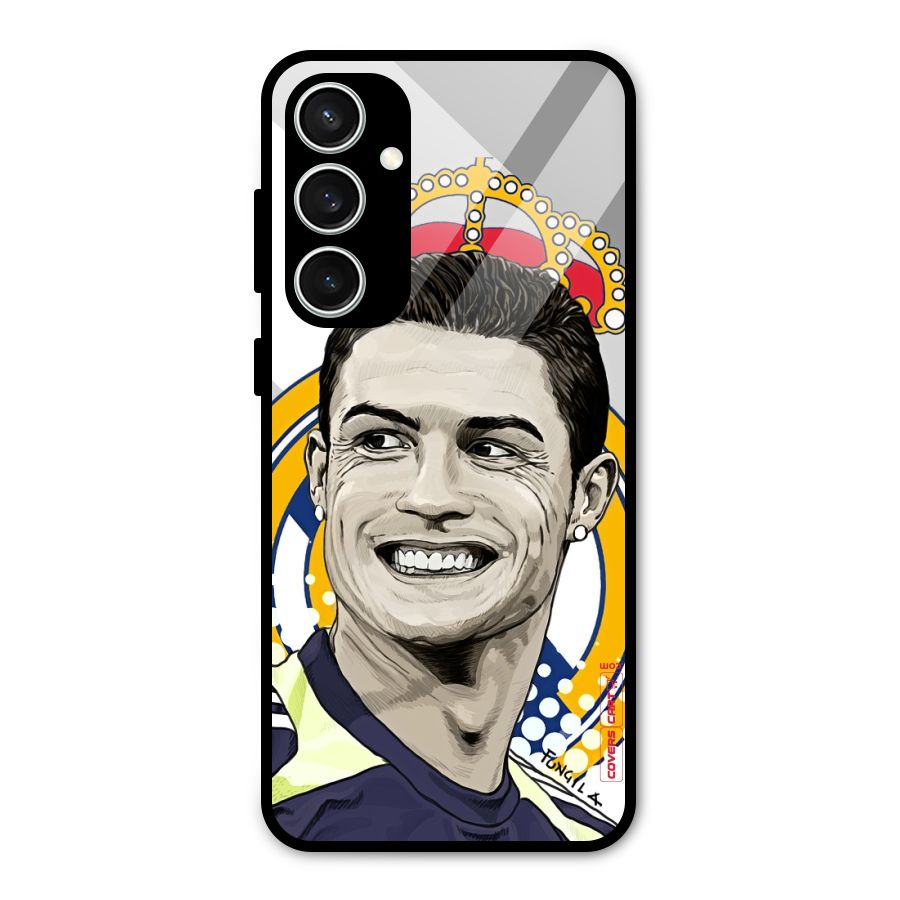 Ronaldo Madrid King Glass Back Case for Galaxy S23 FE