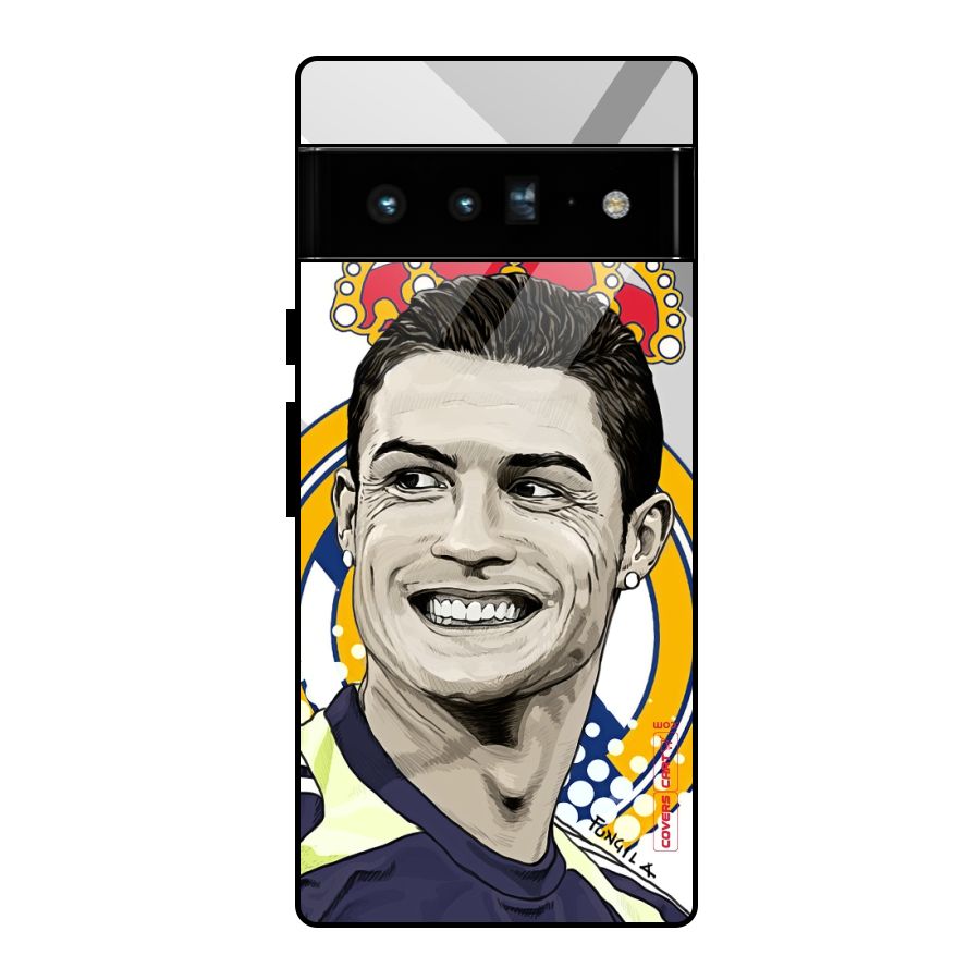 Ronaldo Madrid King Glass Back Case for Google Pixel 6 Pro