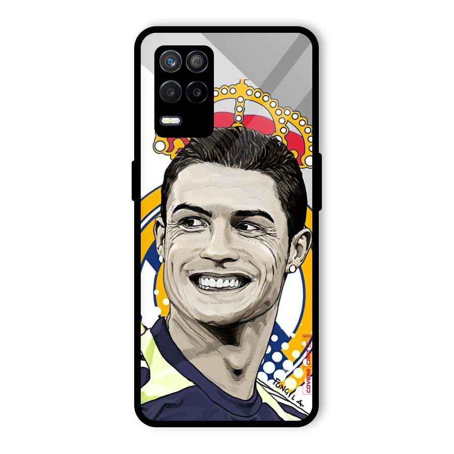 Ronaldo Madrid King Glass Back Case for Realme 8s 5G