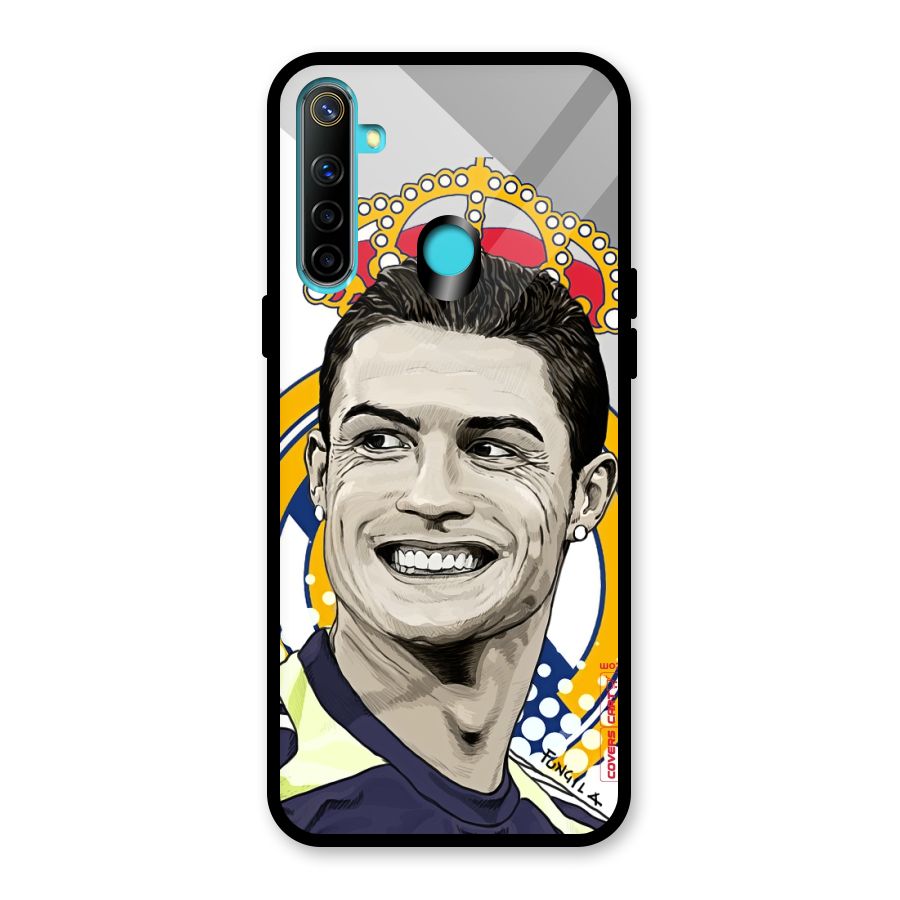 Ronaldo Madrid King Glass Back Case for Realme Narzo 10
