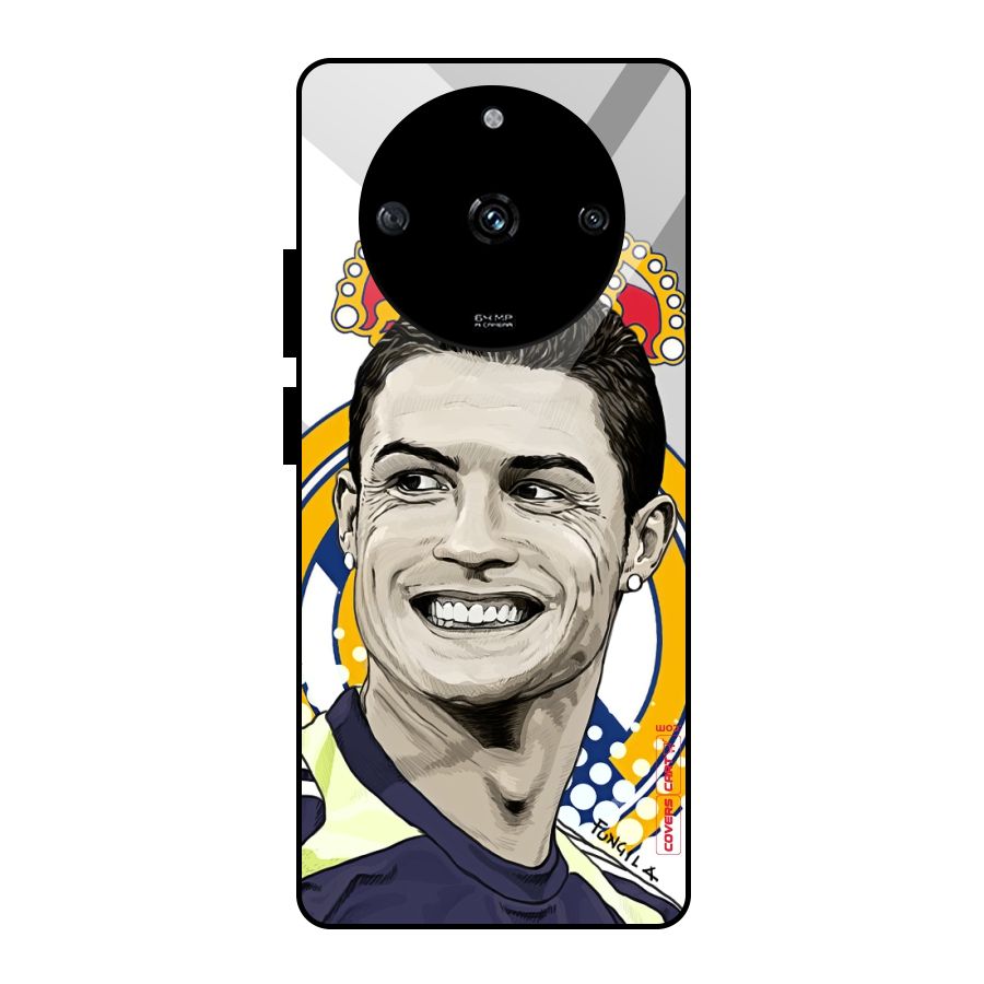 Ronaldo Madrid King Glass Back Case for Realme Narzo 60 5G