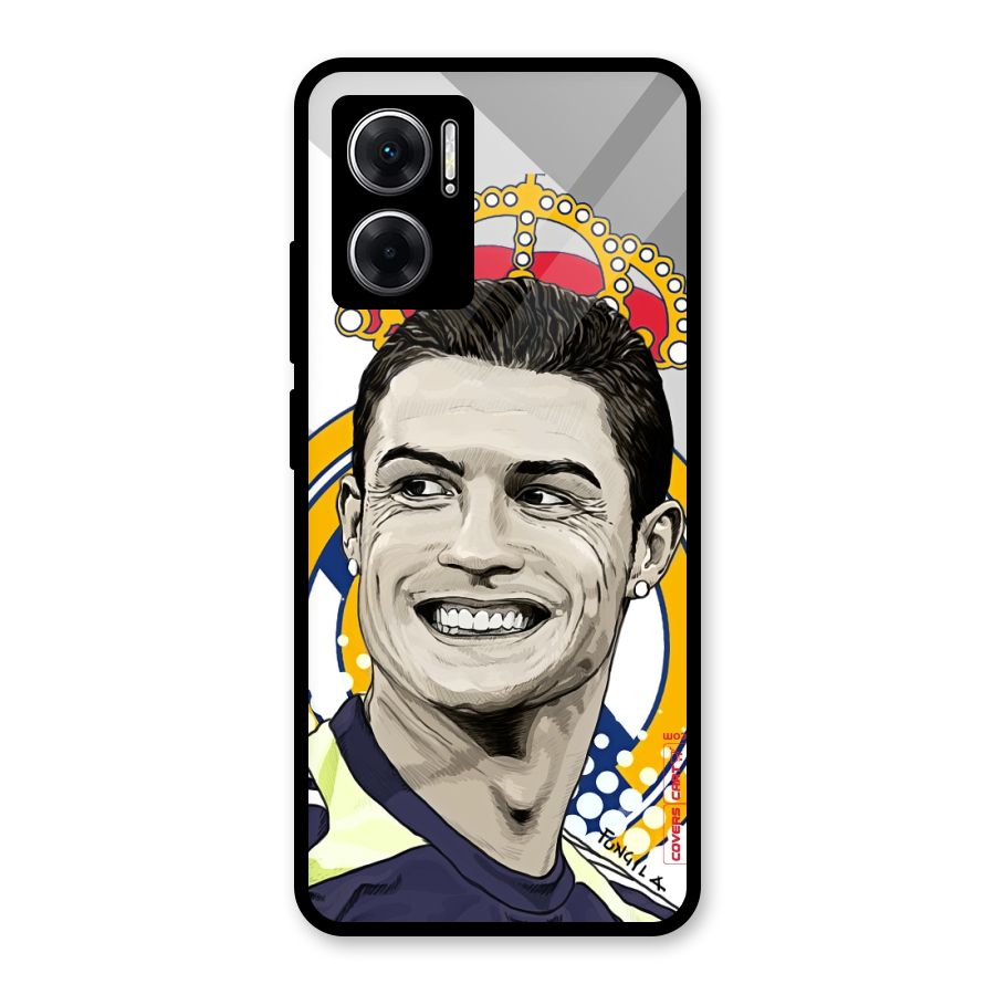 Ronaldo Madrid King Glass Back Case for Redmi 11 Prime 5G