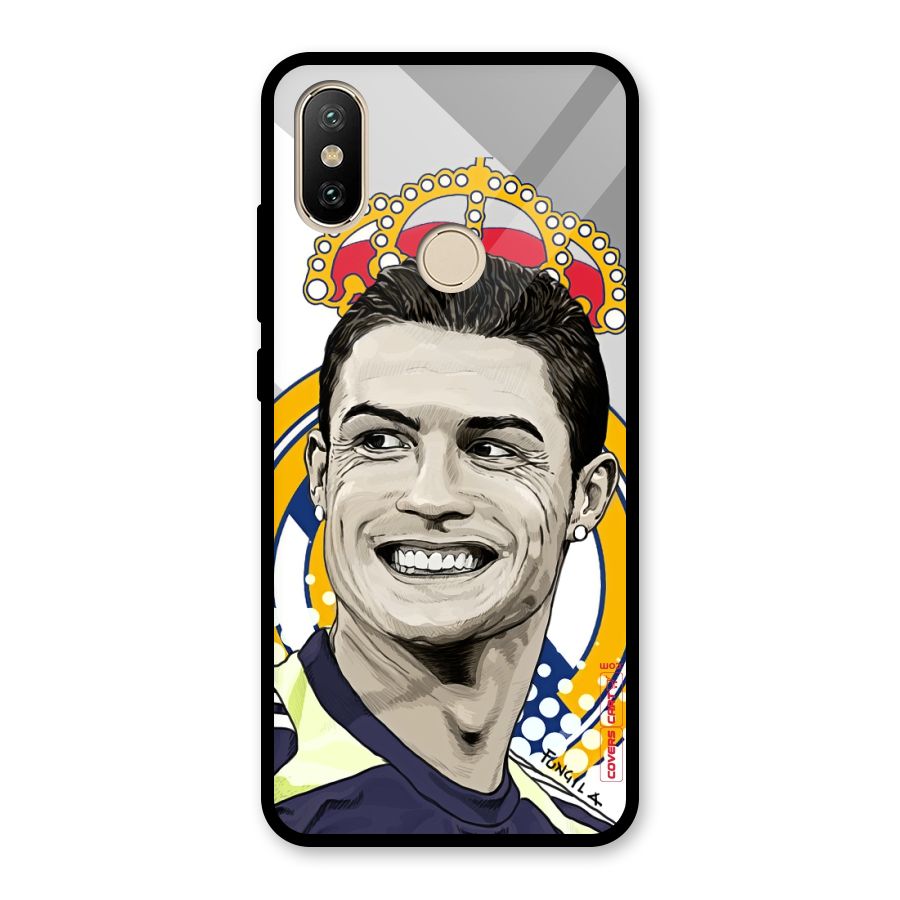 Ronaldo Madrid King Glass Back Case for Redmi A2