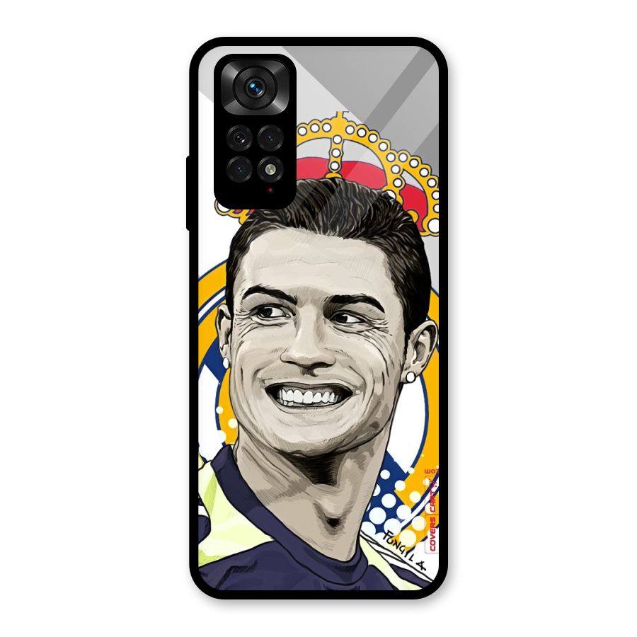 Ronaldo Madrid King Glass Back Case for Redmi Note 11S