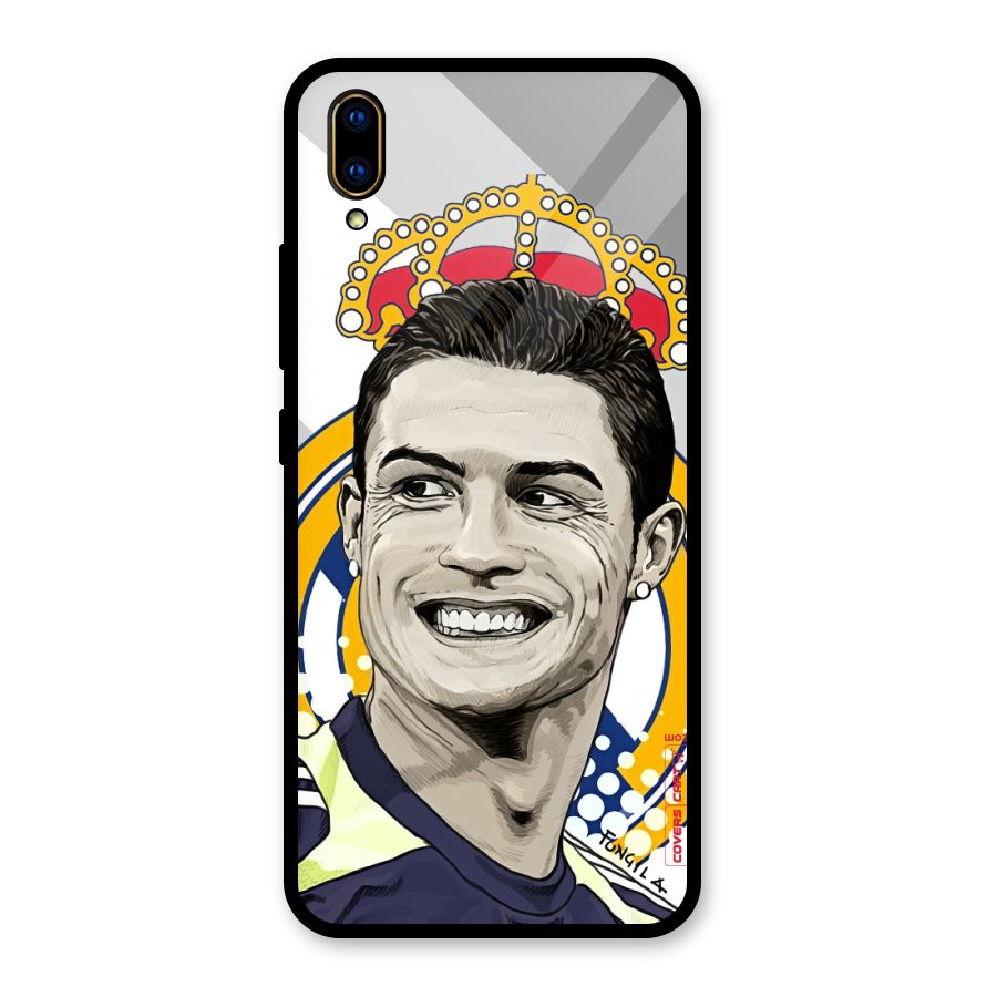Ronaldo Madrid King Glass Back Case for Vivo V11 Pro